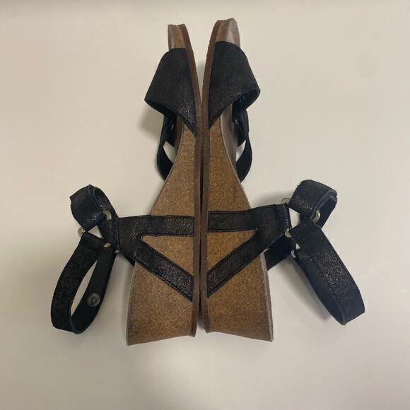 Mephisto Sandal Wedges Women’s size 11 Black‎ and Brown - Picture 6 of 8
